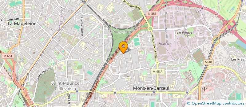 localisation de l'entreprise ASTEL à MONS-EN-BARŒUL
