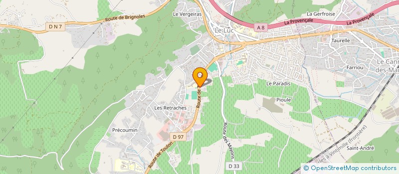 localisation de l'entreprise ASTEM  LE LUC