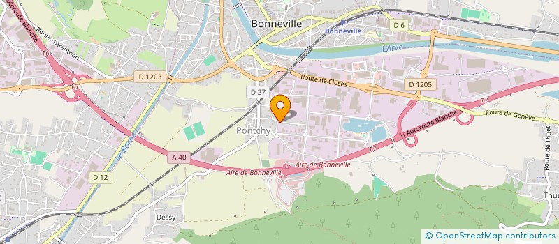 localisation de l'entreprise ASTER  BONNEVILLE