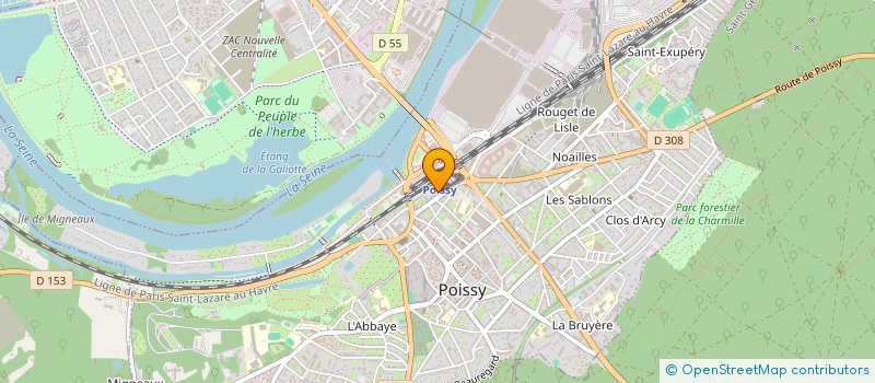 localisation de l'entreprise ASTER à POISSY