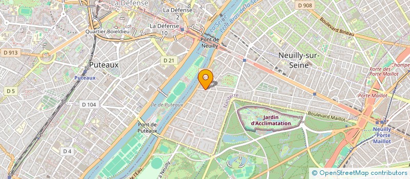localisation de l'entreprise ASTER à NEUILLY-SUR-SEINE