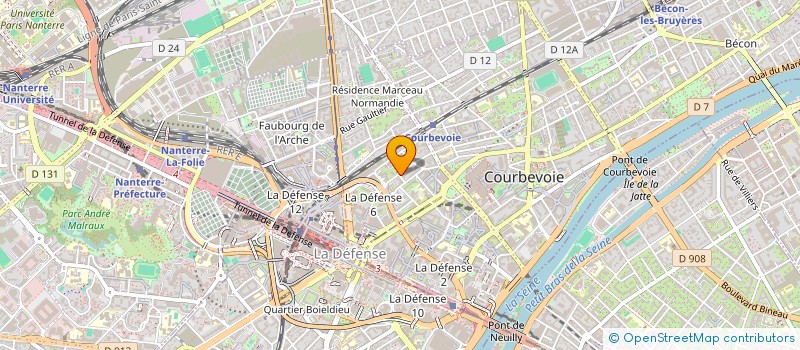 localisation de l'entreprise ASTERIA CONSEILS à COURBEVOIE