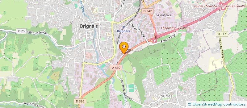 localisation de l'entreprise ASTERIE à BRIGNAIS