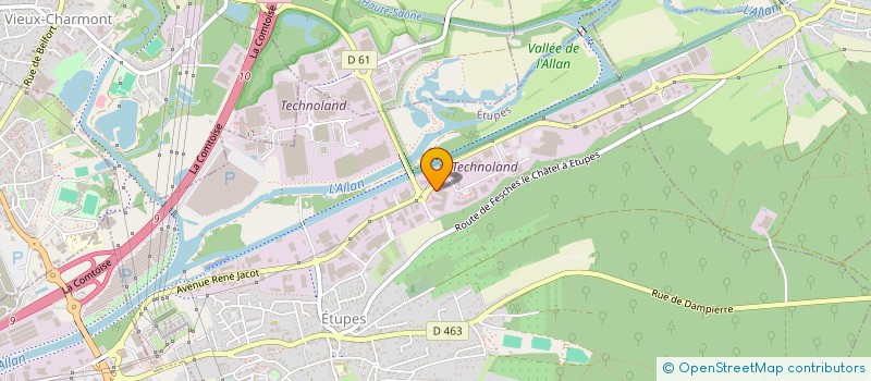 localisation de l'entreprise ASTERION  ETUPES