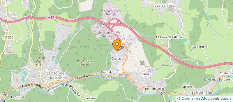 localisation de l'entreprise ASTEROIDE  LA MONNERIE-LE-MONTEL