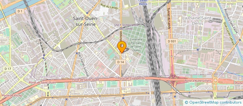 localisation de l'entreprise ASTEX à SAINT-OUEN-SUR-SEINE