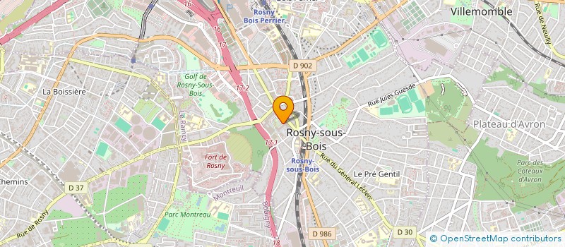 localisation de l'entreprise ASTG SECURITE PRIVEE à ROSNY-SOUS-BOIS
