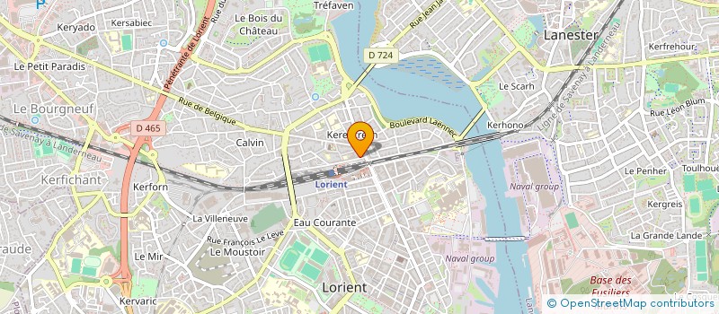 localisation de l'entreprise ASTI  LORIENT