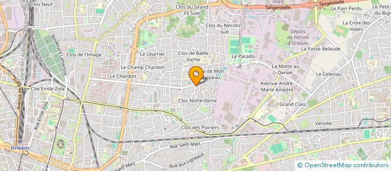 localisation de l'entreprise ASTI D'ORLEANS - ASSOCIATION DE SOLIDARITE AVEC TOU-TES LES IMMIGRE-ES  ORLEANS