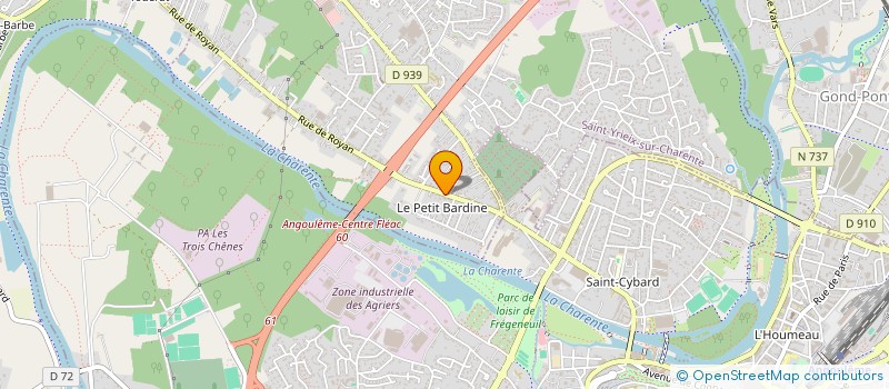 localisation de l'entreprise ASTIC VERANDAS à SAINT-YRIEIX-SUR-CHARENTE