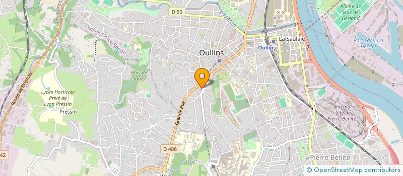 localisation de l'entreprise ASTIQU'CLEAN  OULLINS-PIERRE-BENITE