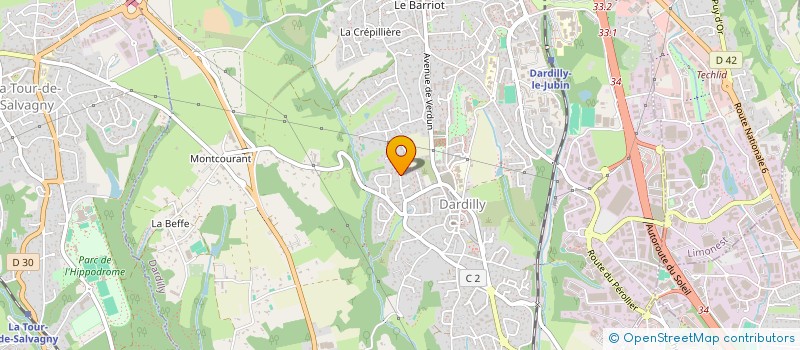 localisation de l'entreprise ASTOA à DARDILLY