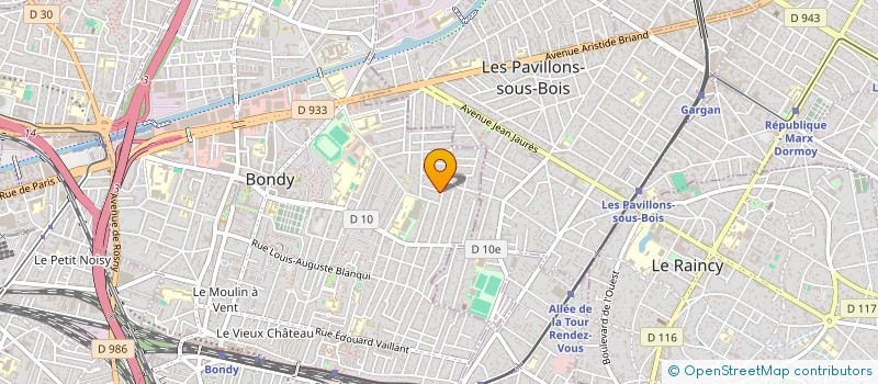 localisation de l'entreprise ASTOC  BONDY