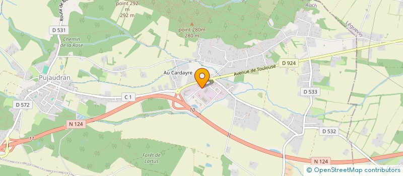localisation de l'entreprise ASTON à PUJAUDRAN