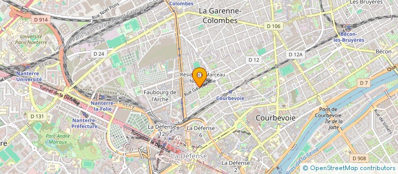 localisation de l'entreprise ASTONPARK à COURBEVOIE