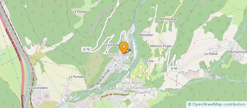 localisation de l'entreprise ASTORE FERMETURES  NOTRE-DAME-DU-CRUET