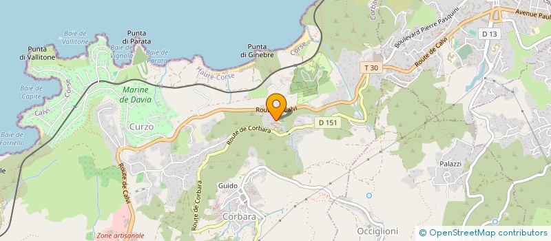 localisation de l'entreprise ASTORIA à CORBARA