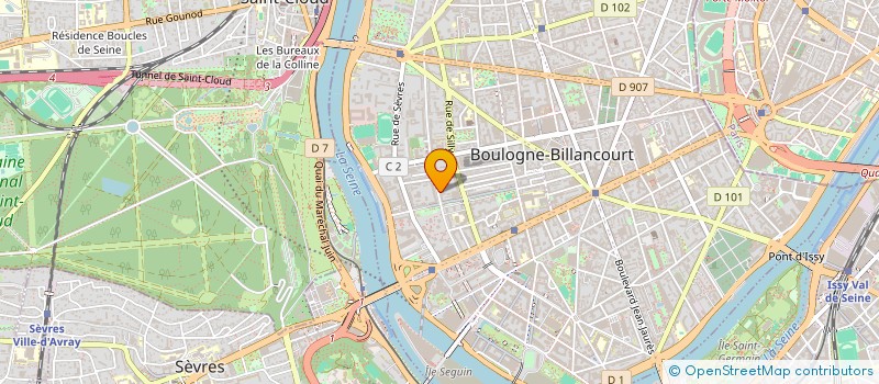 localisation de l'entreprise ASTP CONSTRUCTION à BOULOGNE-BILLANCOURT