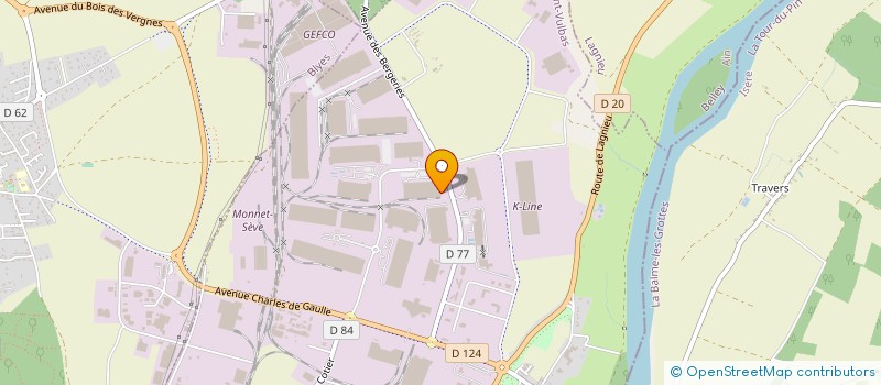 localisation de l'entreprise ASTR'IDM  SAINT-VULBAS