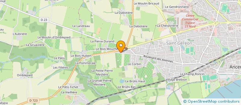 localisation de l'entreprise ASTRADAPI à ANCENIS-SAINT-GEREON