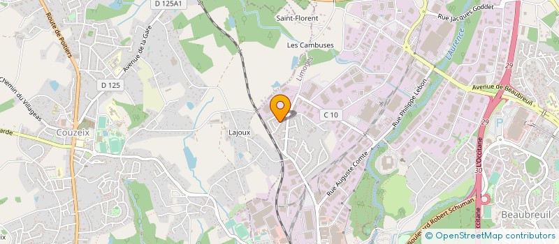 localisation de l'entreprise ASTRADIS à LIMOGES