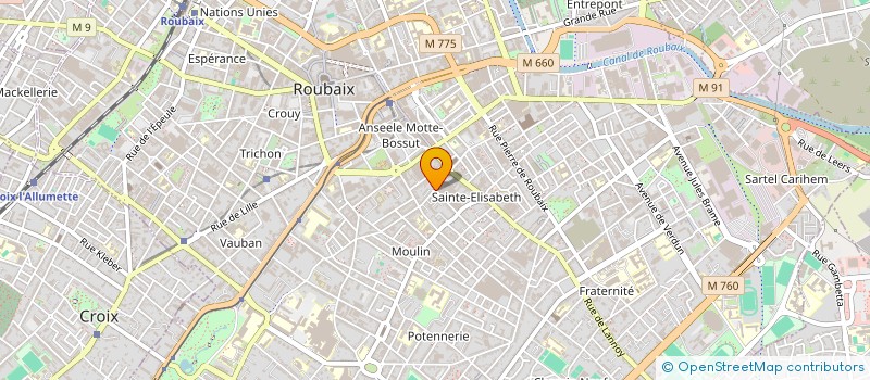 localisation de l'entreprise ASTRAL COURTAGES  ROUBAIX