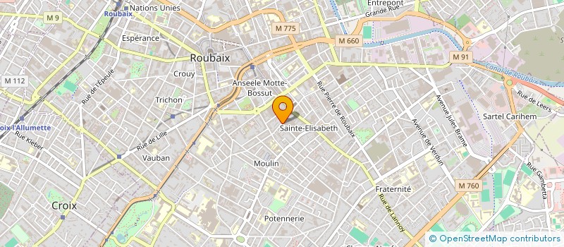 localisation de l'entreprise ASTRAL ROUBAIX  ROUBAIX