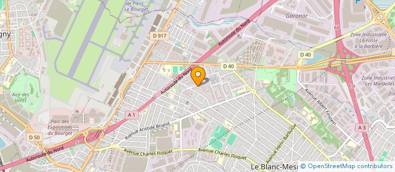 localisation de l'entreprise ASTRALE à LE BLANC-MESNIL