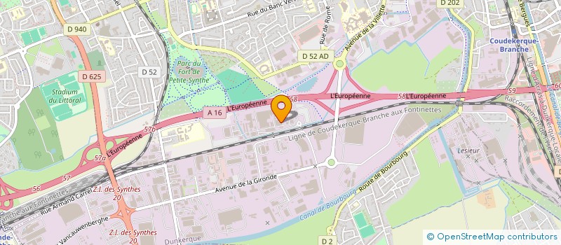 localisation de l'entreprise ASTRAZENECA DUNKERQUE PRODUCTION à DUNKERQUE