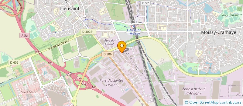 localisation de l'entreprise ASTRE à MOISSY-CRAMAYEL