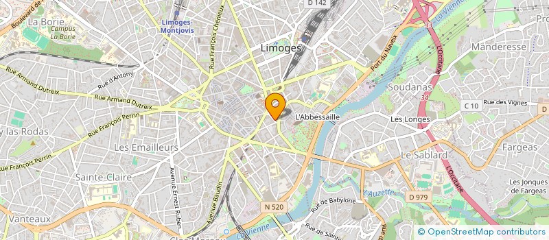 localisation de l'entreprise ASTRE à LIMOGES