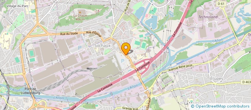 localisation de l'entreprise ASTRE.ELEC  SOCHAUX