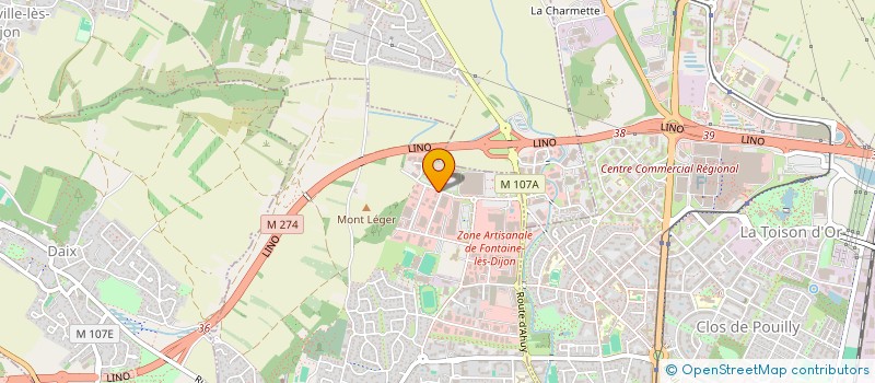localisation de l'entreprise ASTREA AMILLY à FONTAINE-LES-DIJON