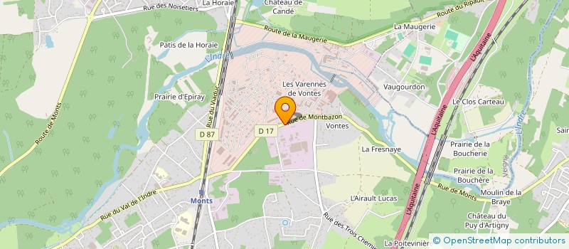 localisation de l'entreprise ASTREA MONTS à MONTS