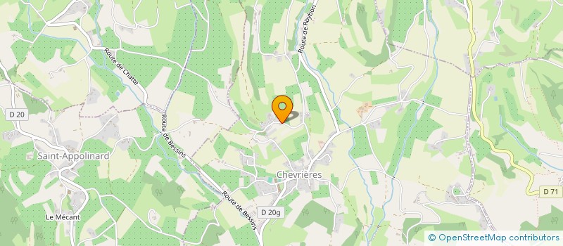 localisation de l'entreprise ASTREE à CHEVRIERES
