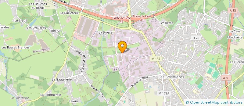 localisation de l'entreprise ASTREE  REZE