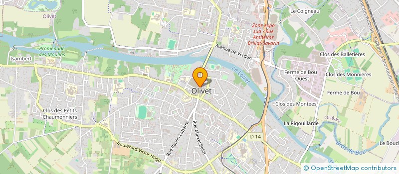 localisation de l'entreprise ASTREE à OLIVET