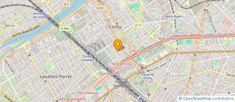 localisation de l'entreprise ASTREINTE SOCIALE à CLICHY