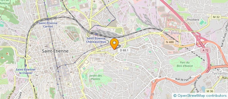 localisation de l'entreprise ASTRF à SAINT-ETIENNE