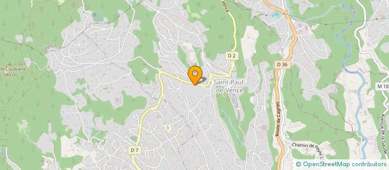 localisation de l'entreprise ASTRI à SAINT-PAUL-DE-VENCE