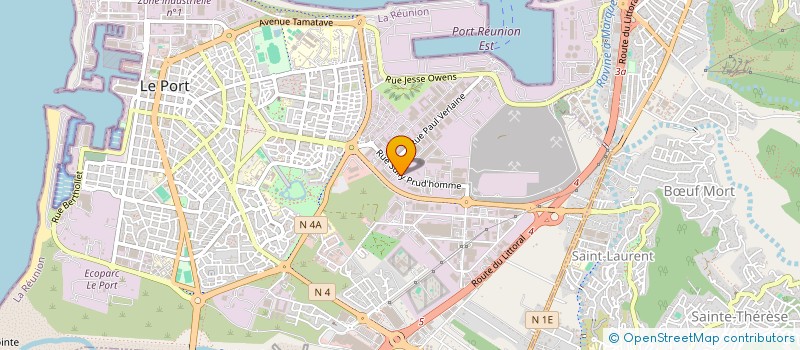 localisation de l'entreprise ASTRIA ZONE OCEAN INDIEN  LE PORT