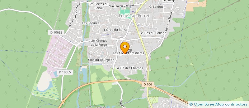 localisation de l'entreprise ASTRID à LEGE-CAP-FERRET