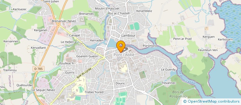 localisation de l'entreprise ASTRID AJ  PONT-L'ABBE