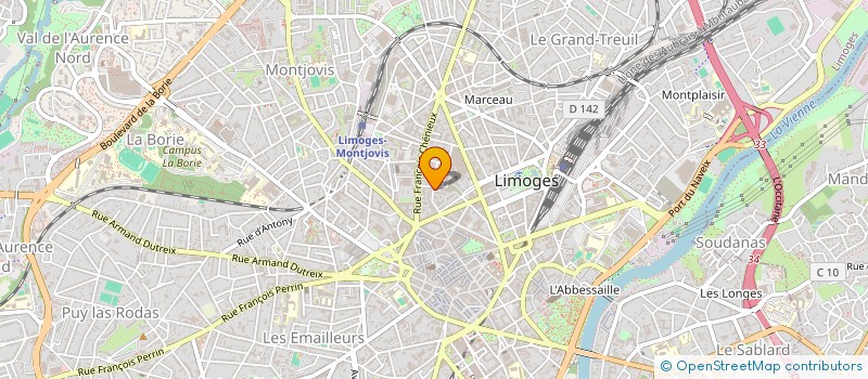 localisation de l'entreprise ASTRID DAO à LIMOGES
