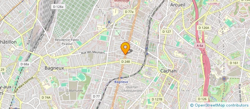 localisation de l'entreprise ASTRIUS à BAGNEUX