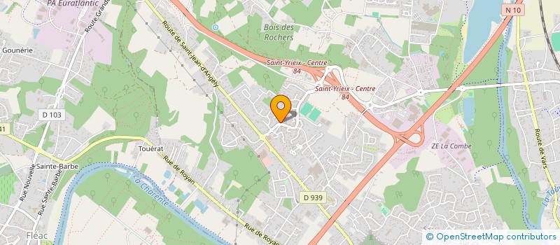 localisation de l'entreprise ASTROCLUB CHARENTAIS à SAINT-YRIEIX-SUR-CHARENTE