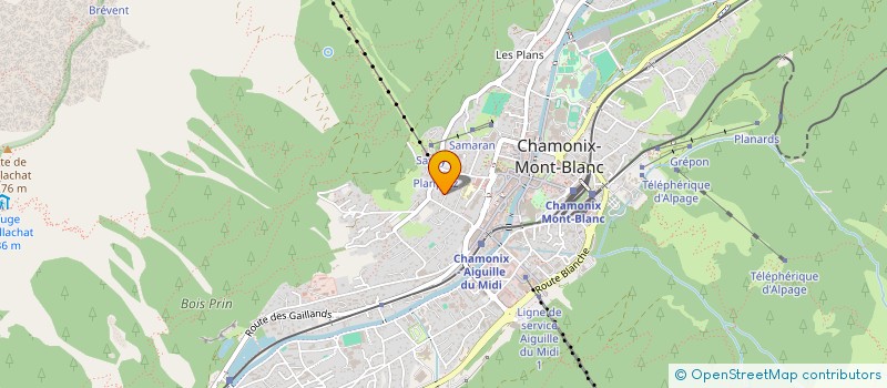 localisation de l'entreprise ASTRONOMIA  CHAMONIX-MONT-BLANC