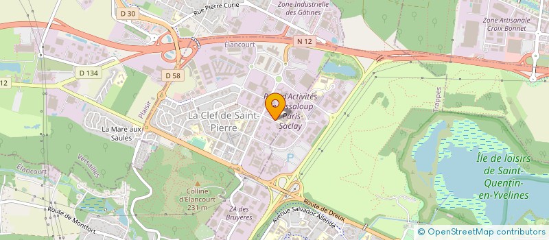 localisation de l'entreprise ASTRONOVA à ELANCOURT
