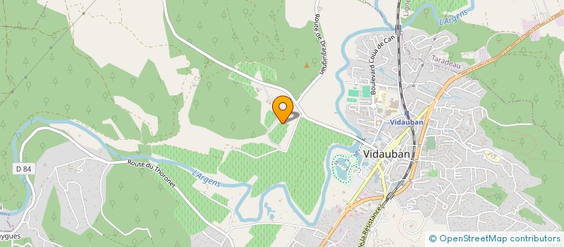 localisation de l'entreprise ASTROS  VIDAUBAN