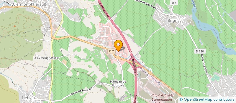 localisation de l'entreprise ASTRUC MATERIAUX à CLERMONT-L'HERAULT